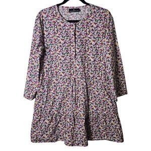 Pomander Place Tuckernuck M Ditzy Floral Lucy Mini Dress Long Sleeve Tiered Boho